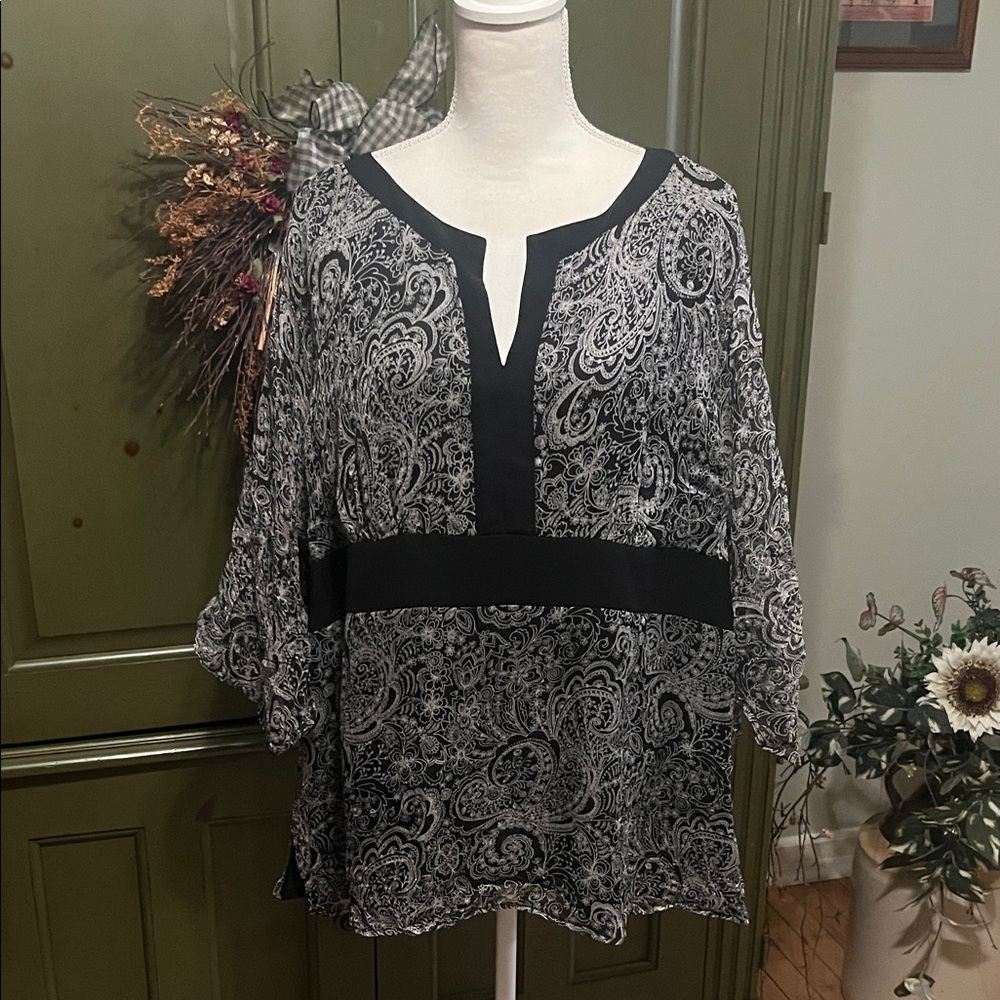 Carole Little Paisley Women's Top, 2X